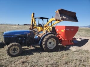 New Holland Tractor with Compost Spreader