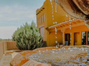 The fountain outside of our Sonoita winery