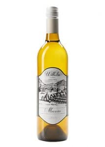 A bottle of white wine that you can try at our wine tasting room