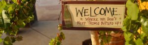 Welcome Sign at Wilhelm Vineyards Winery and Tasting Room