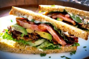 Bacon, Lettuce, Avocado and Tomato Sandwich
